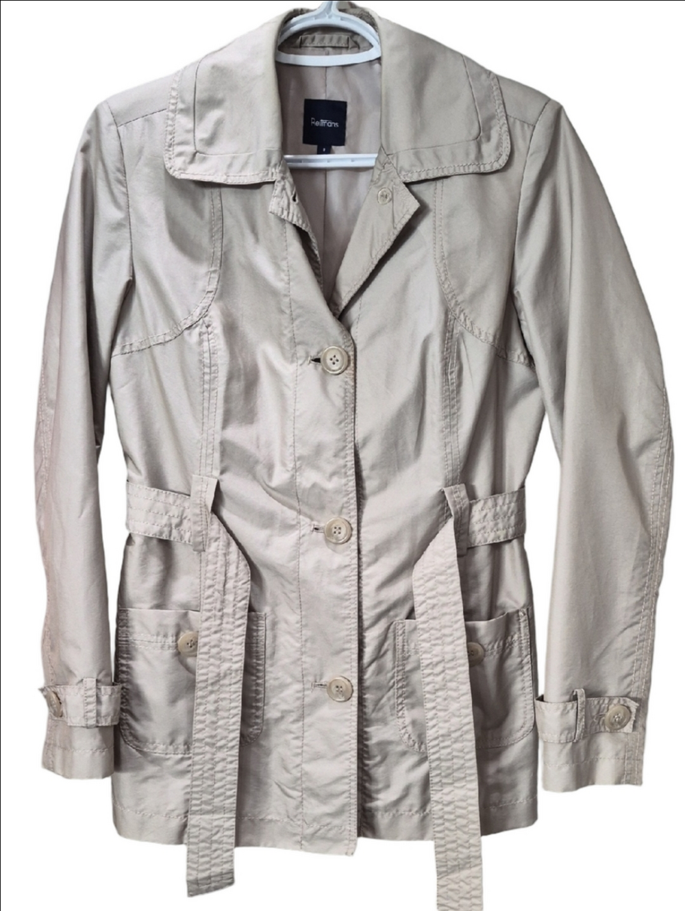Reitmans Beige Trench Coat with Waist Tie